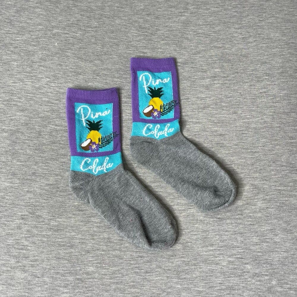 Kohl’s Women’s Pina Colada Graphic Crew Socks